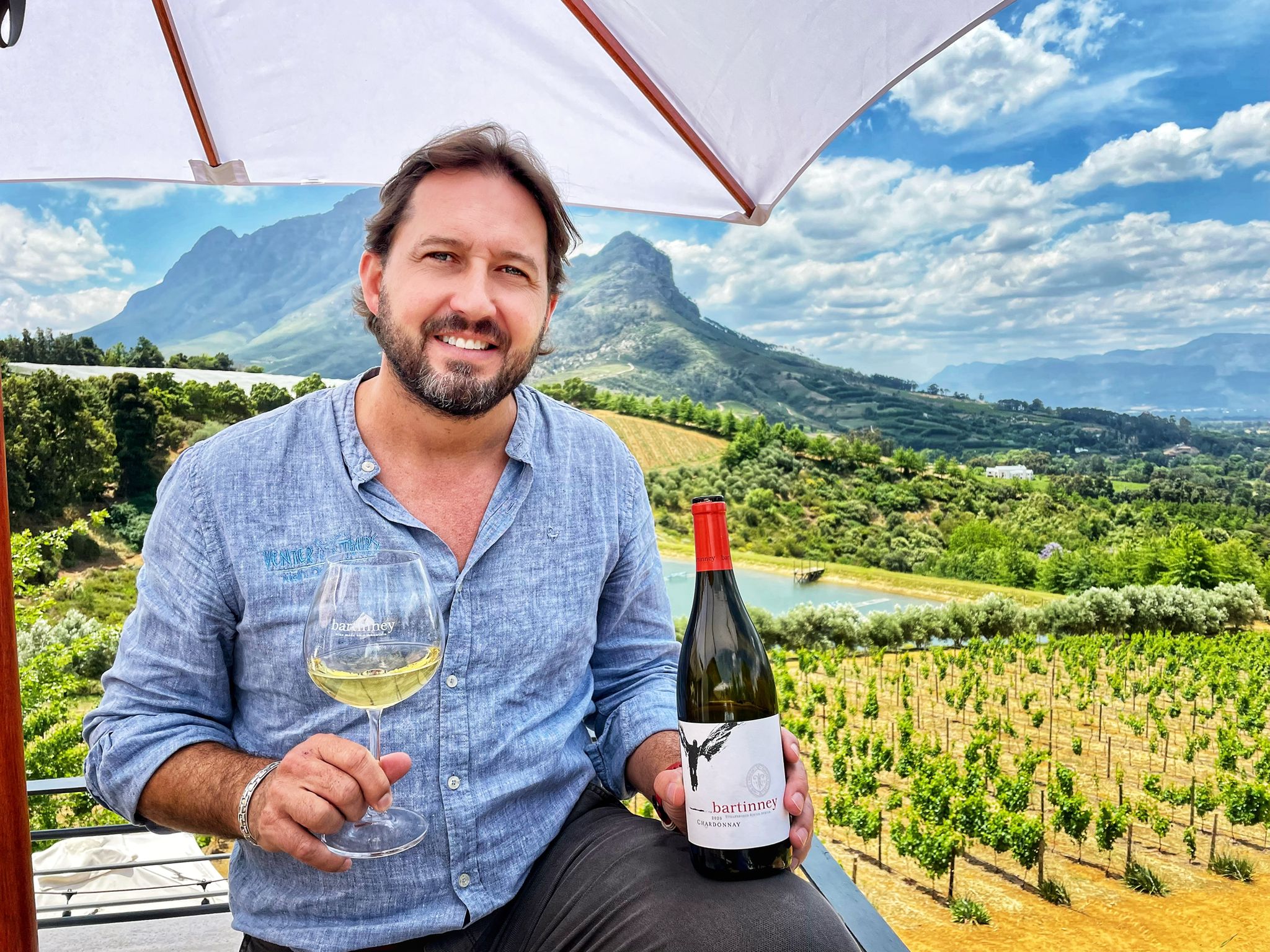 Caspar Venter enjoying the Bartinney wine special